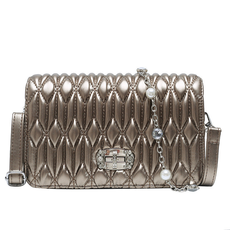 womens casual braided belt with diamond encrusted hand bill of lading shoulder slung banquet bag