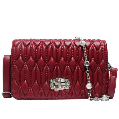 womens casual braided belt with diamond encrusted hand bill of lading shoulder slung banquet bag