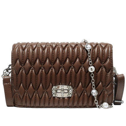 womens casual braided belt with diamond encrusted hand bill of lading shoulder slung banquet bag