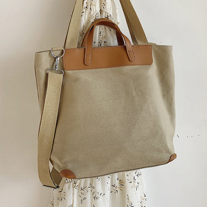 Fashion Large-Capacity One-Shoulder Canvas Handbag
