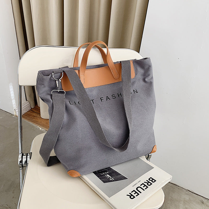 Fashion Large-Capacity One-Shoulder Canvas Handbag
