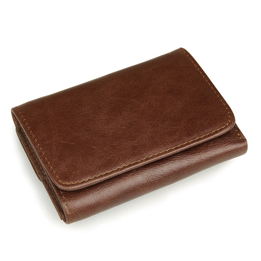 short retro wallet shielding wallet anti scanning leather wallet