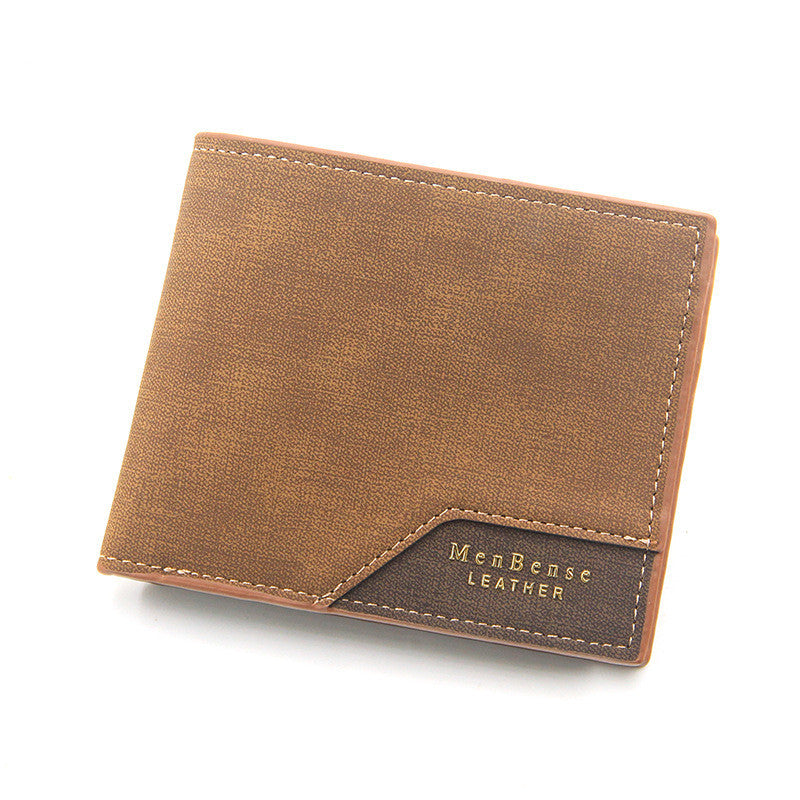 mens wallet with bronzing printed hinge