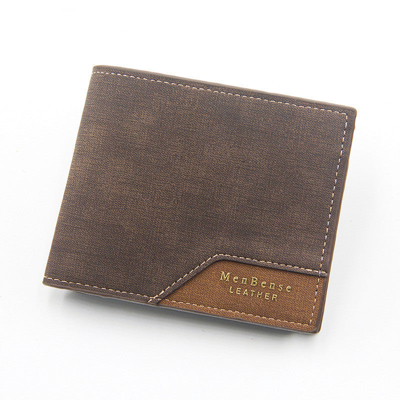 mens wallet with bronzing printed hinge