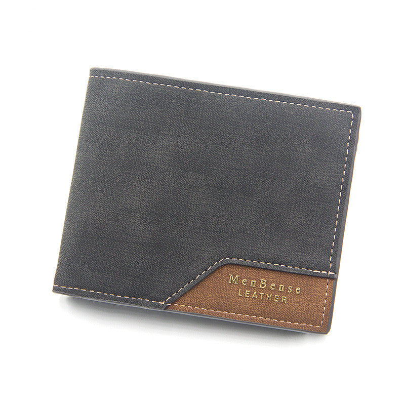 mens wallet with bronzing printed hinge