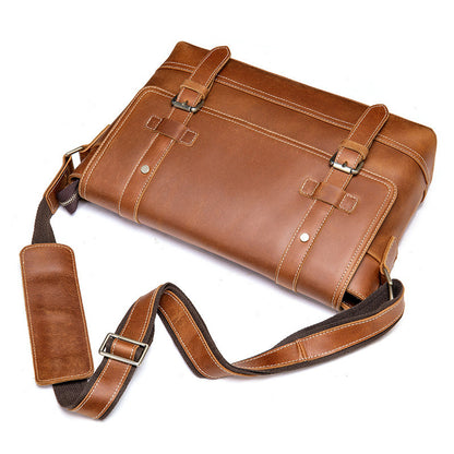 retro fashion travel bag mens handbag leather large capacity