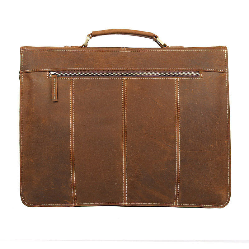 crazy horse leather briefcase