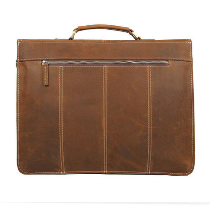 crazy horse leather briefcase