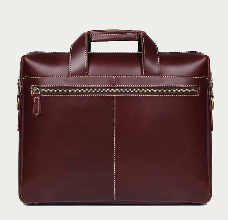business briefcase 15 inch computer bag head layer cowhide mens handbag