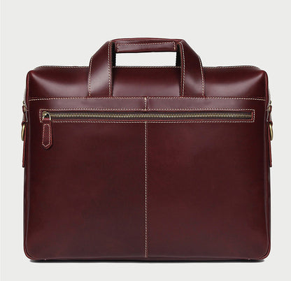 business briefcase 15 inch computer bag head layer cowhide mens handbag