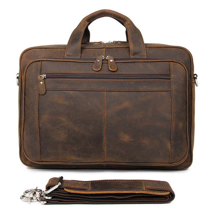 fashion mens crazy horse leather laptop bag