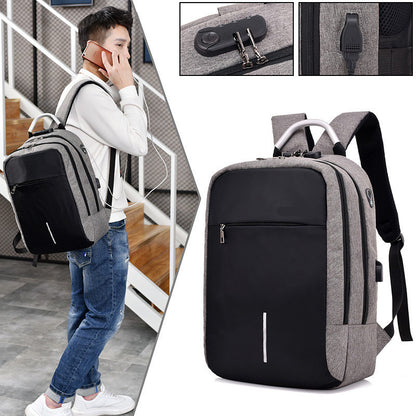 mens laptop anti theft backpack