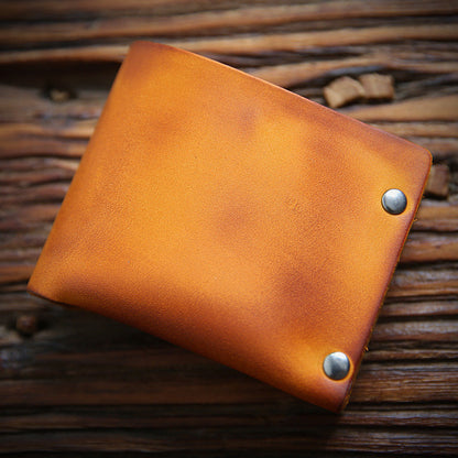 leather top layer cowhide horizontal wallet