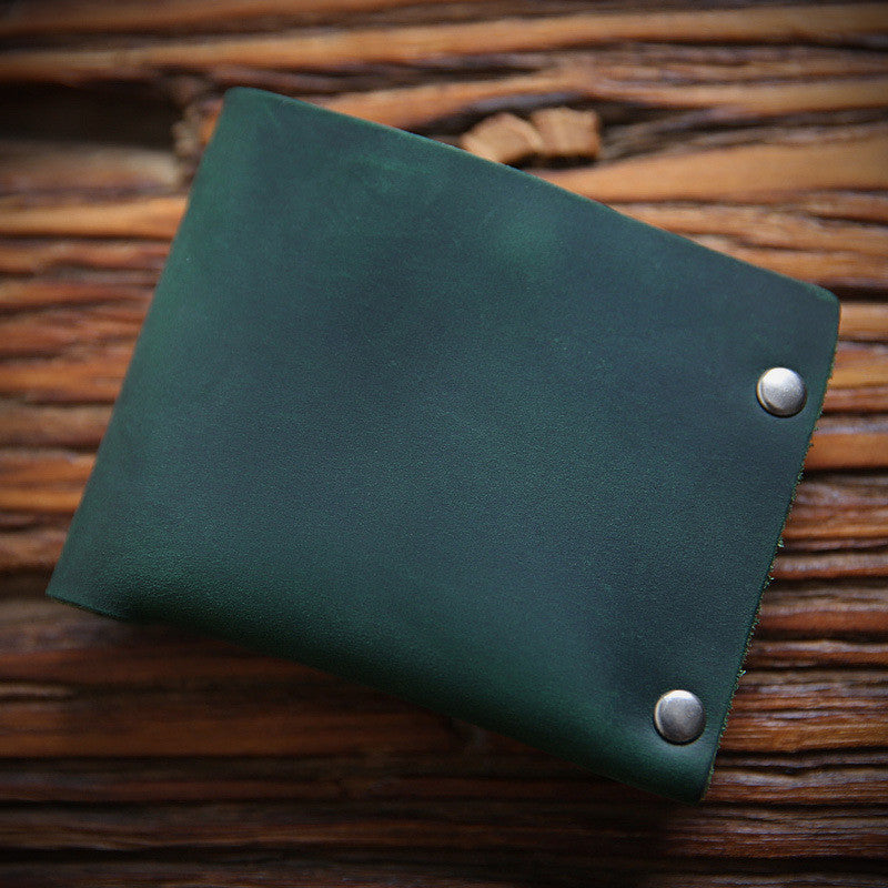 leather top layer cowhide horizontal wallet