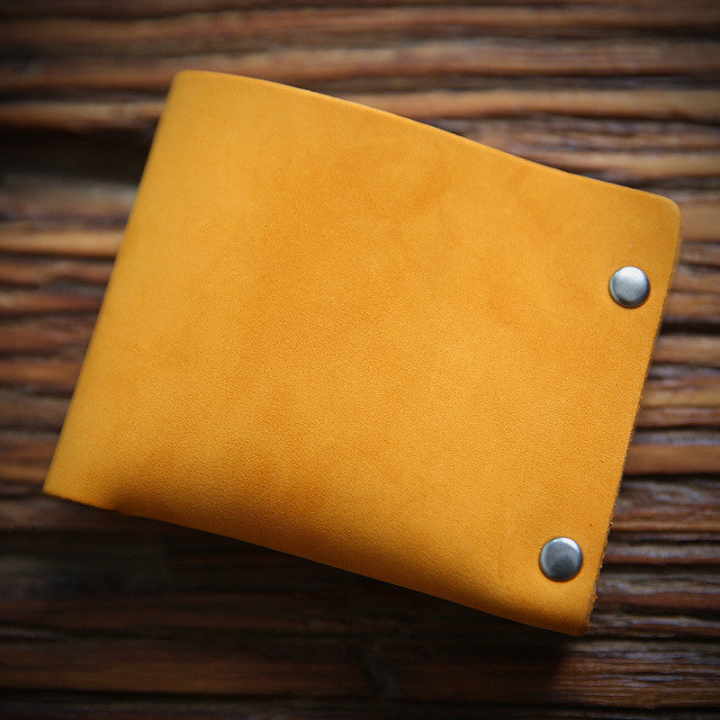 leather top layer cowhide horizontal wallet