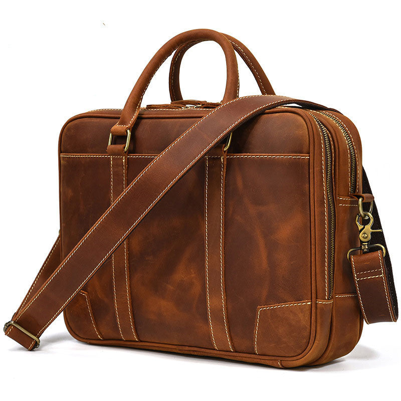 mens retro portable briefcase youth fashion