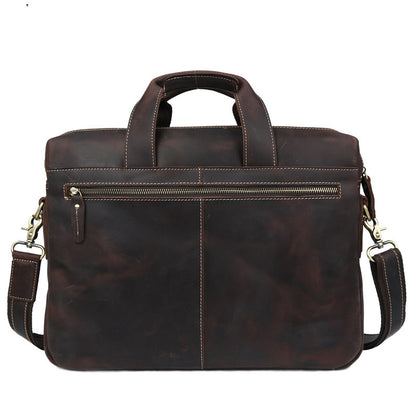 leather personality mens business bag