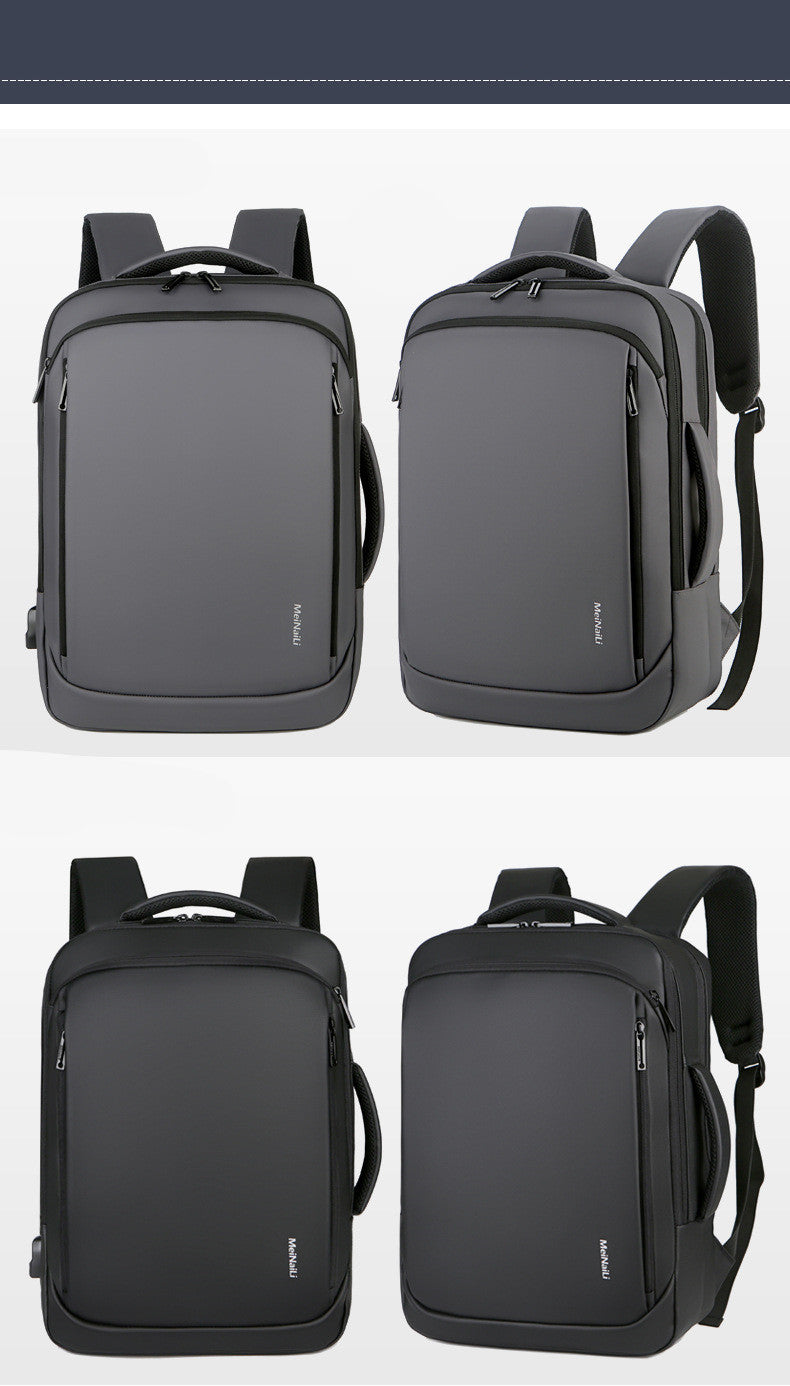 waterproof nylon multifunctional usb travel business computer backpack