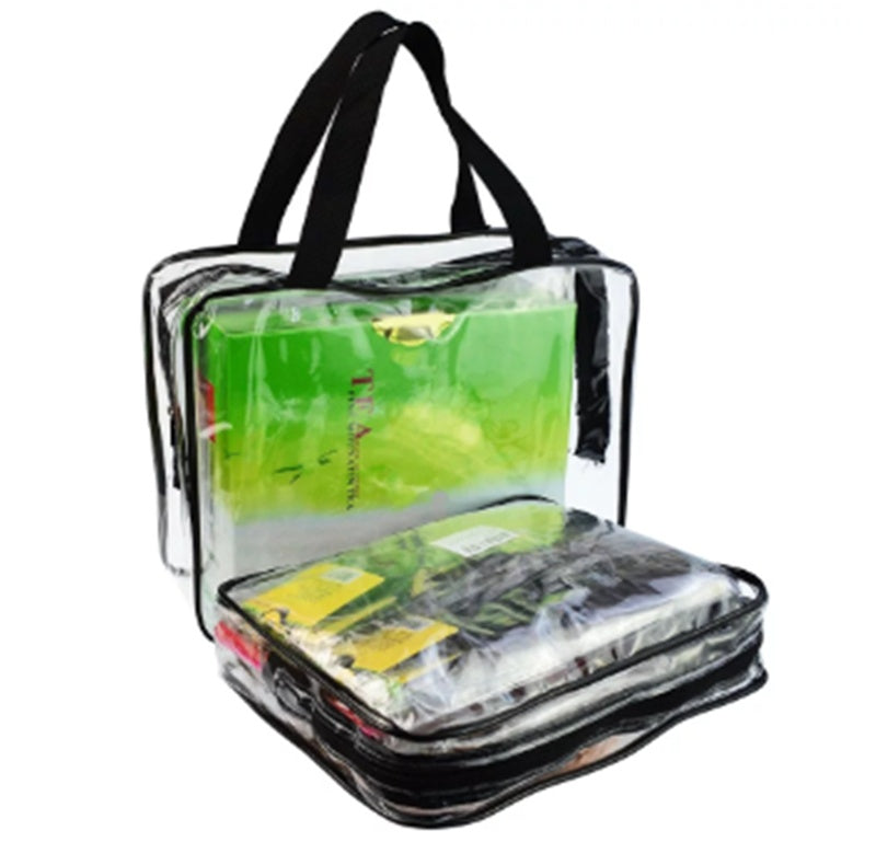 pvc transparent cosmetic storage bag wash bag three piece set