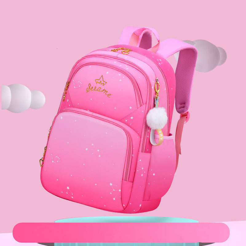 gradient color primary school student schoolbag female