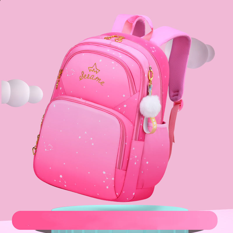 gradient color primary school student schoolbag female