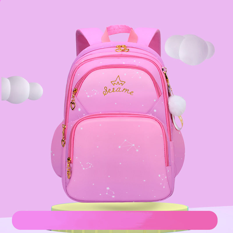 gradient color primary school student schoolbag female