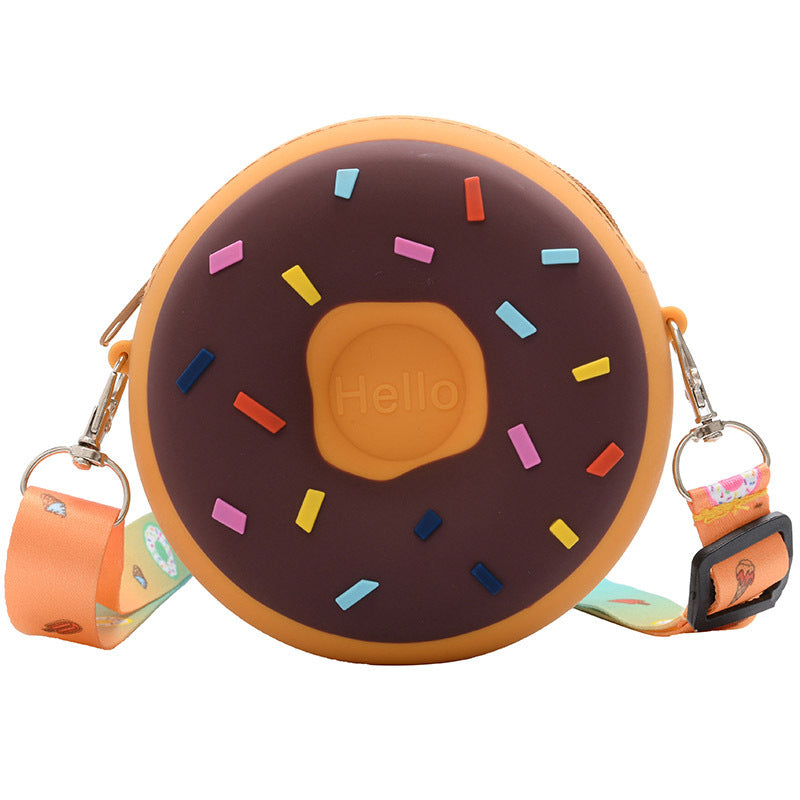 Children's Bag New Baby Messenger Bag Donut Cute Princess Coin Purse Mini Silicone Bag