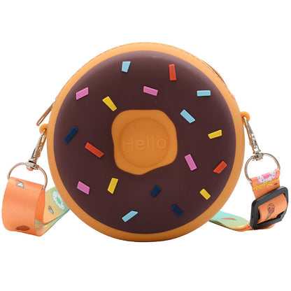 Children's Bag New Baby Messenger Bag Donut Cute Princess Coin Purse Mini Silicone Bag