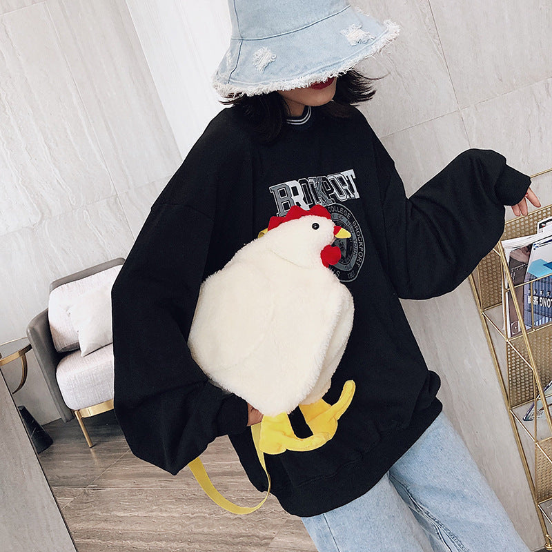 cartoon plush shoulder bag messenger bag wild net red girl tide bag leisure