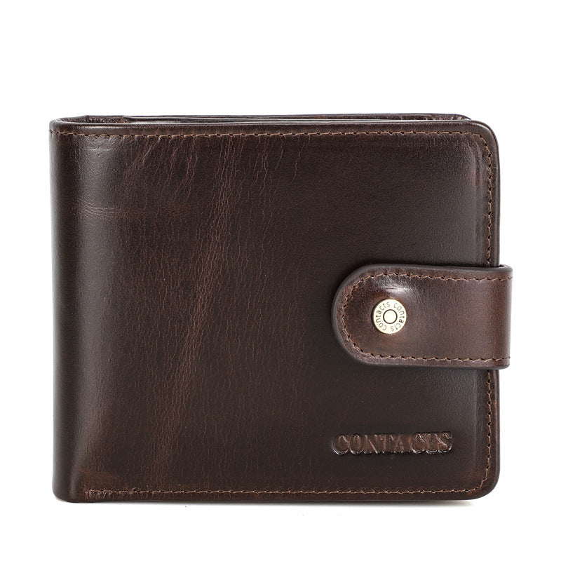 crazy horse cowhide multi purpose mens wallet