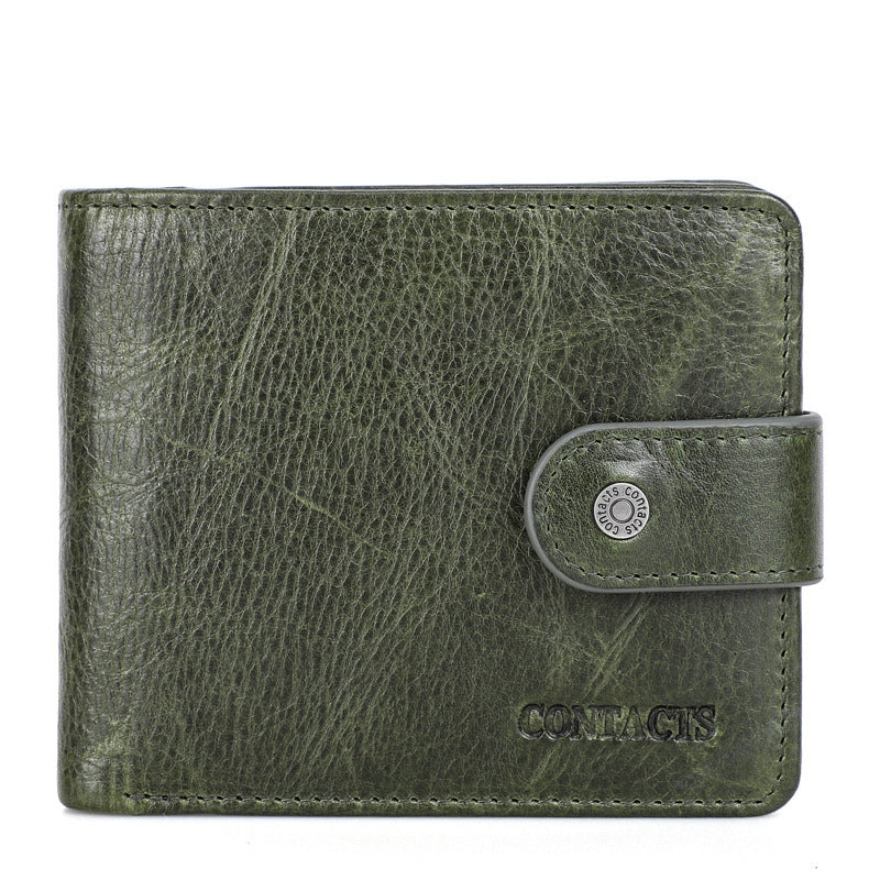 crazy horse cowhide multi purpose mens wallet