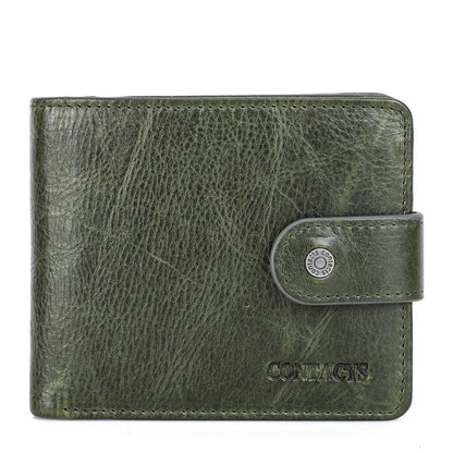 crazy horse cowhide multi purpose mens wallet