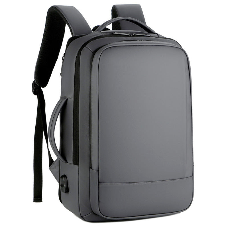 large capacity expandable neutral no logo backpack multifunctional waterproof breathable business mens computer backpack