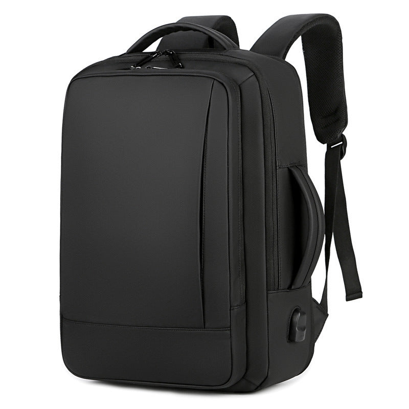 large capacity expandable neutral no logo backpack multifunctional waterproof breathable business mens computer backpack