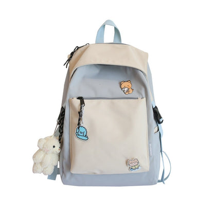 schoolbag female new korean version of the trend of college style ins girl backpack japanese junior high school student backpack