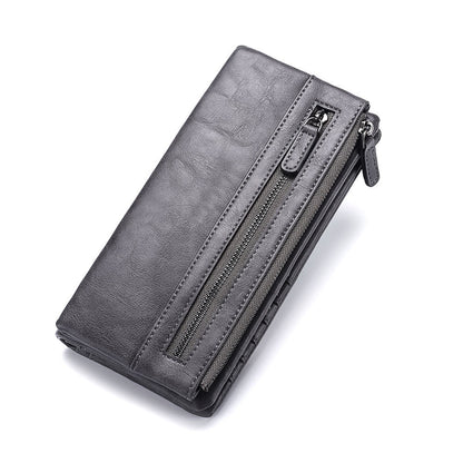 new mens long wallet zipper wallet trendy youth soft wallet