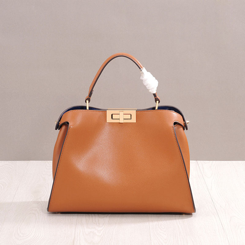 big bag white collar fashion new cat bag leather leather leather