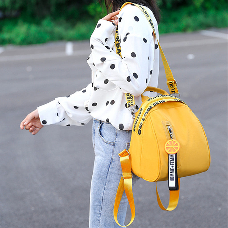 womens oxford cloth korean casual fashion printing multi function travel outing backpack