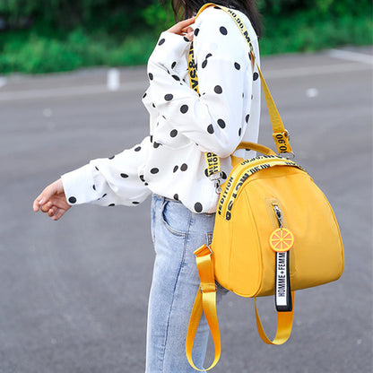 womens oxford cloth korean casual fashion printing multi function travel outing backpack