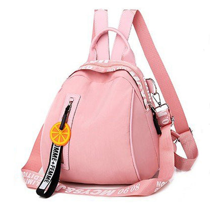 womens oxford cloth korean casual fashion printing multi function travel outing backpack