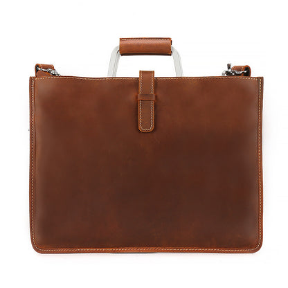 crazy horse leather mens handbag horizontal mens bag briefcase england