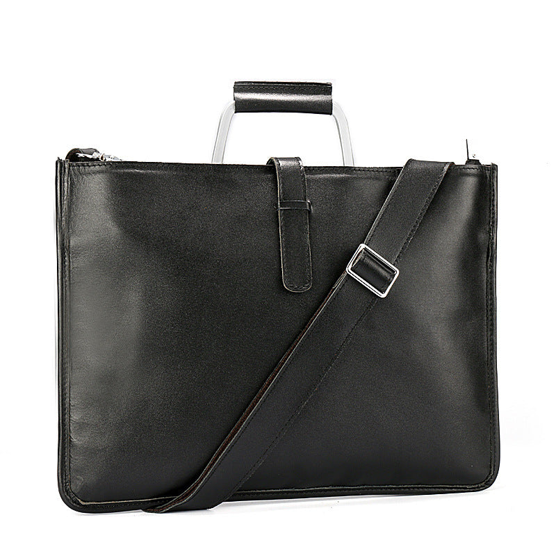 crazy horse leather mens handbag horizontal mens bag briefcase england