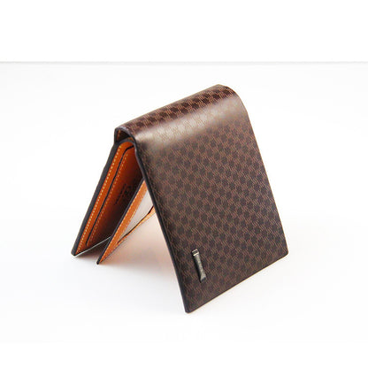 short casual mens wallet with plaid multi card wallet