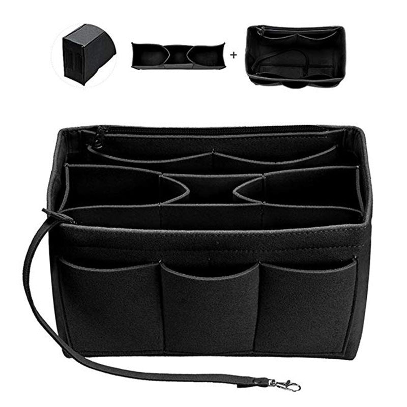 cross border felt cosmetic bag multi function large capacity bag middle bag travel wash felt storage bag