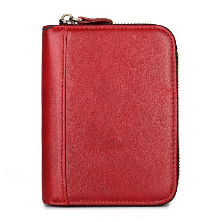 autumn new multi card long leather wallet unisex rfid shielding card case leather wallet