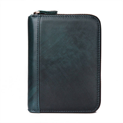 autumn new multi card long leather wallet unisex rfid shielding card case leather wallet