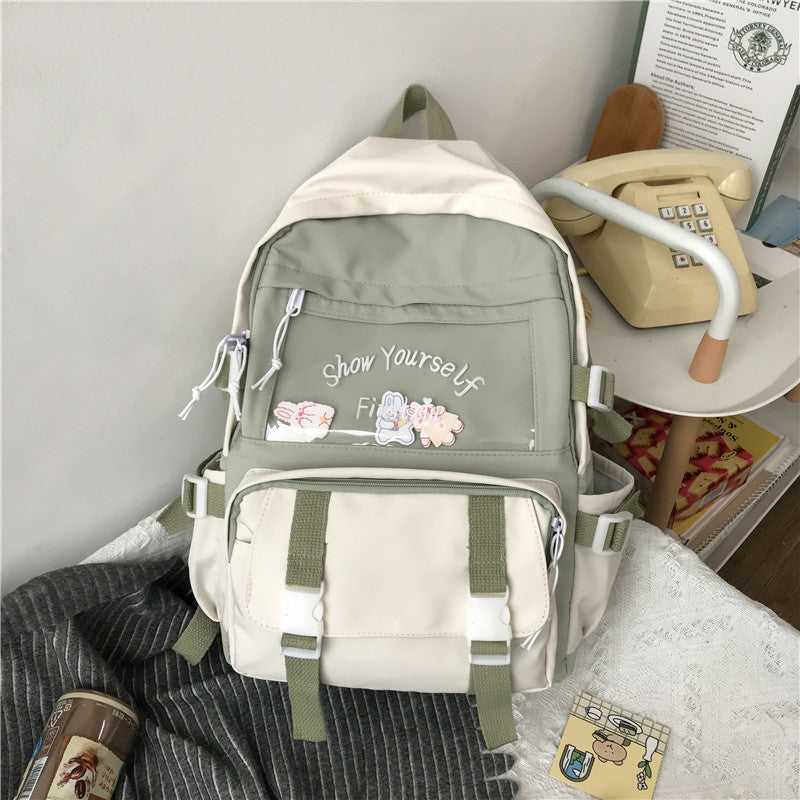 college style school bag female korean version harajuku high school student junior high school student backpack