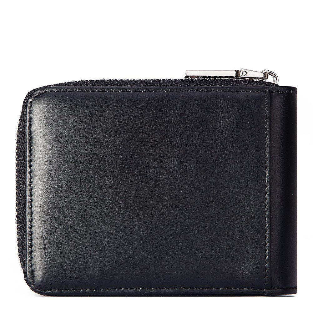 anti theft brush mens leather short wallet