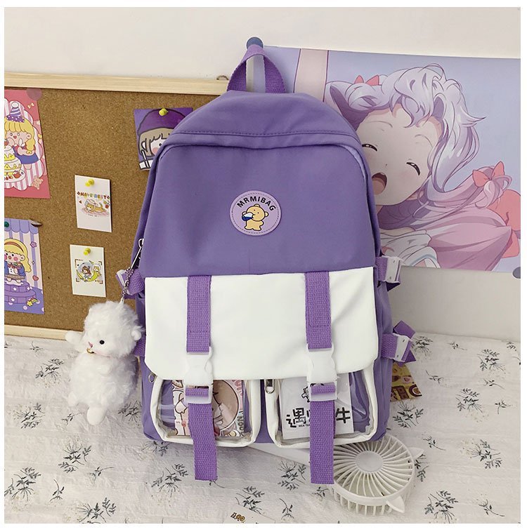 student schoolbag junior high school student backpack campus college hit color korean high school backpack