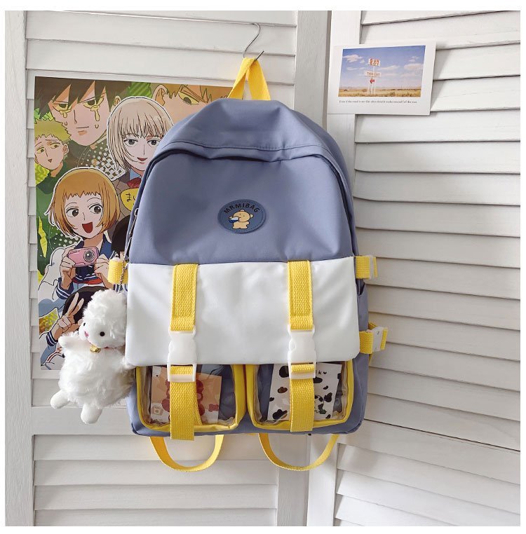 student schoolbag junior high school student backpack campus college hit color korean high school backpack